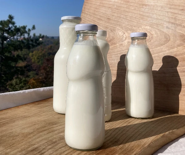 Friss nyers kecsketej 0,5l üvegben