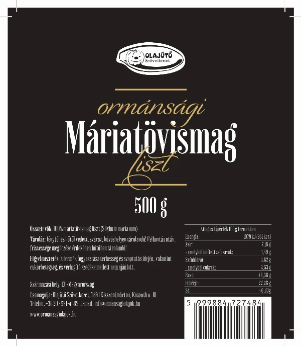 Máriatövismag liszt